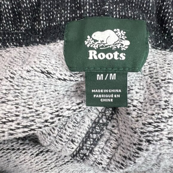 Roots joggers roots on bum logo black Charcoal Gray Sweatpants cozy warm - Picture 8 of 12